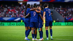 L'équipe de France féminine lors d'un match de préparation face à la Belgique, le 20 juin 2025.