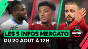 Rowe, Sancho, Zhegrova… les 5 infos mercato du 20 août 2025 (à la mi-journée)