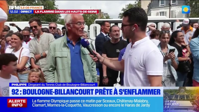 La flamme olympique arrive à Boulogne-Billancourt, l'une des relayeuses est licenciée au club de tennis de la ville