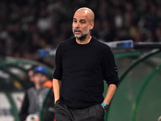 L'entraîneur de Manchester City Pep Guardiola face au Sporting le 5 novembre 2024