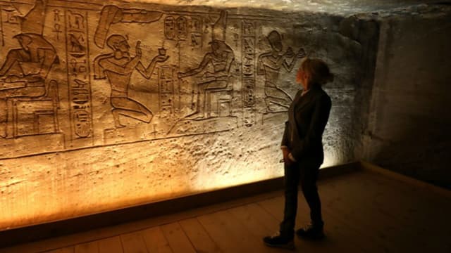 Brigitte Macron au temple d'Abou Sibel à l'occasion de la visite officielle d'Emmanuel Macron en Egypte