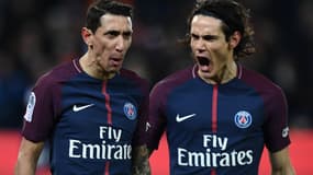 Angel Di Maria et Edinson Cavani (PSG)