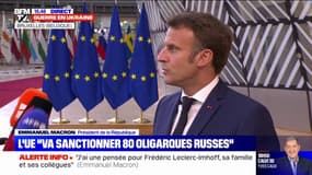 Emmanuel Macron: "Nous allons essayer, au plus vite, d'acheminer les céréales bloquées en Ukraine aux pays qui en ont le plus besoin"