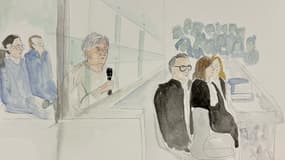 Croquis du procès de Monique Olivier