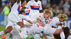 La joie des Lyonnaises à Cardiff