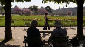 Le jardin des Tuileries ensoleillé, en avril 2018. 