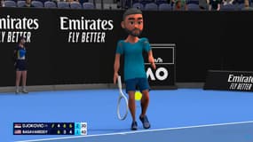 Une représentation de Novak Djokovic sur le live de l'Open d'Australie 2025