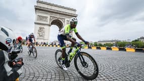 Biniam Girmay lors de la dernière étape du Tour de France, le 23 juillet 2023