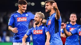 La joie de Naples, vainqueur face à Liverpool