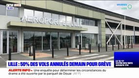 Aéroport de Lille: 50% des vols annulés vendredi en raison d'une grève des contrôleurs aériens