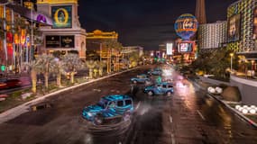 Des Mercedes Classe G électriques qui se mettent à faire la toupie sur le Strip de Las Vegas. Tout est parfaitement normal.