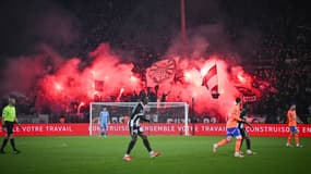 Angers-OM au stade Raymond-Kopa, le 9 février 2025 en Ligue 1