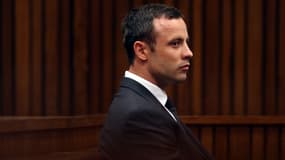 Oscar Pistorius au cinquième jour de son procès, le 7 mars 2014.