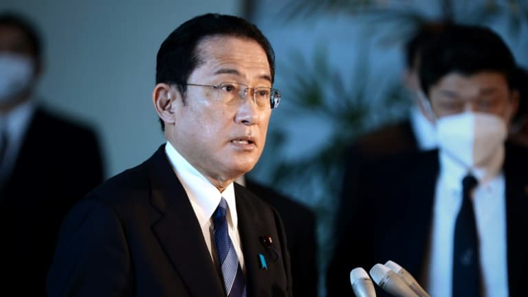 le Premier ministre japonais Fumio Kishida, le 24 février 2022 à Tokyo