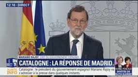 Catalogne : Rajoy répond à Puigdemont et lui demande de "ramener la tranquillité, la sécurité, la coexistence"