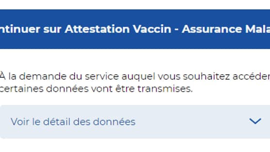 "Attestation Vaccin - Assurance Maladie" "Attestation Vaccin - Assurance Maladie"