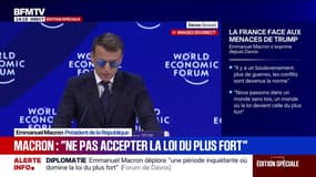 Emmanuel Macron appelle "à ne pas accepter passivement la loi du plus fort"