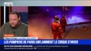 Les pompiers de Paris présentent un numéro d'acrobaties au cirque Bouglione
