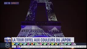La Tour Eiffel aux couleurs du Japon ce jeudi soir