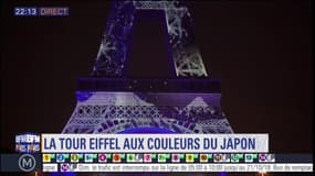 La Tour Eiffel aux couleurs du Japon ce jeudi soir