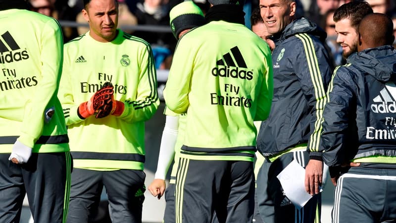 Zinedine Zidane, ce matin à l'entraînement du Real.