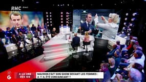 #Macron pris à partie par une femme #giletjaune : "C'est n'importe quoi, c'est de la provoc ! Quand vous voulez dialoguer tranquillement avec quelqu'un vous n'agissez pas comme ça ! Elle a voulu faire son show !" @cparisidf #GGRMC