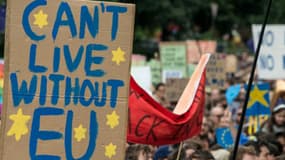 Une manifestation d'opposants au Brexit à Londres le 2 juillet 2016 -