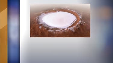 Le cratère de Korolev, pris en photo par la sonde Mars Express