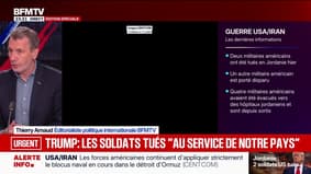 Les soldats américains ont été tués "au service de notre pays", réagit Donald Trump qui réaffirme qu'il ne permettra pas à "l'Iran de posséder l'arme nucléaire"