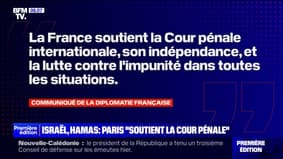 Israël, Hamas: la France soutient la Cour pénale internationale