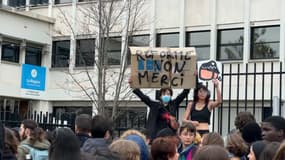 C'est la 4e fois depuis le début de la mobilisation que les lycéens de Saint-Exupéry font entendre leur colère.