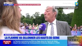 Georges Siffredi, président des Hauts-de-Seine, loue "un patrimoine sportif, culturel, historique" pour cette journée de relais de la flamme