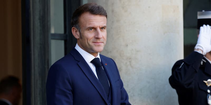 Le président Emmanuel Macron à l'Élysée le 23 octobre 2024
