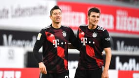 Robert Lewandowski et Benjamin Pavard sous le maillot du Bayern