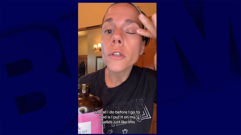Sur Tik Tok, l'influenceuse américaine assure que l'huile de ricin permet d'améliorer la vue.