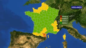 Les Pyrénées-Orientales et l'Aude placés en vigilance orange par Météo-France, le 22 janvier 2020.