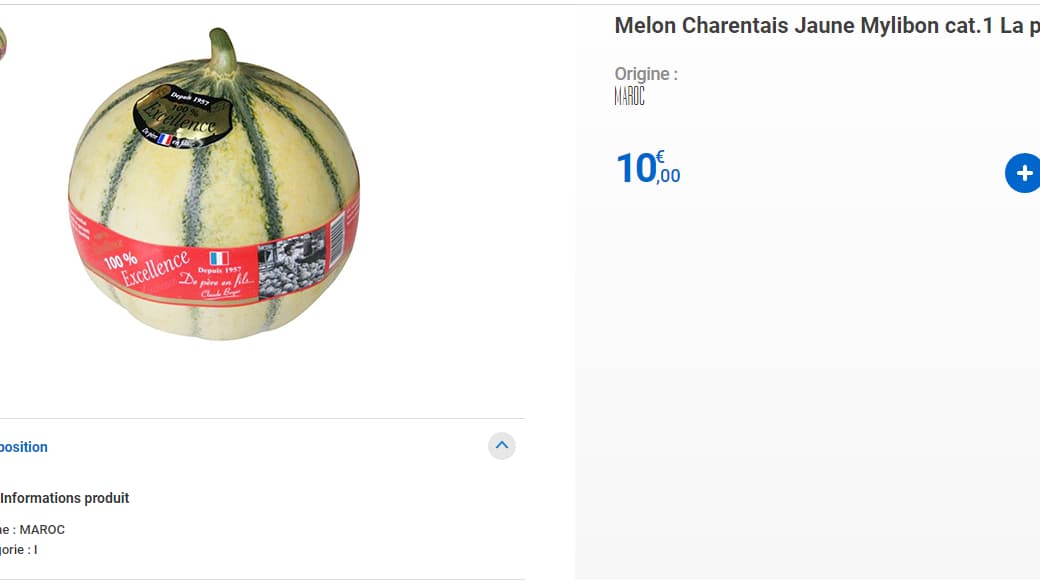 Melon jaune 1 pièce pas cher 