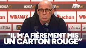 Lens 3-1 Brest : "Il m'a très fièrement brandi un carton rouge" Éric Roy dépité par l'arbitrage