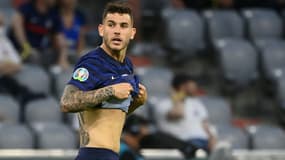 Le défenseur français Lucas Hernandez durant la rencontre entre la France et l'Allemagne le 15 juin 2021 à l'occasion de l'Euro-2020 à Munich