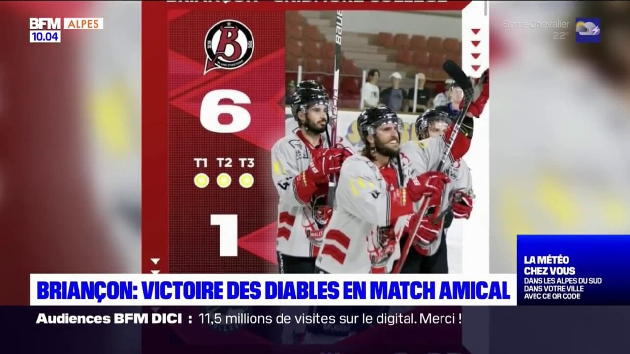 Hockey sur glace victoire des Diables Rouges de Briançon pour leur