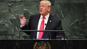 Donald Trump s'exprime à la tribune de l'Assemblée générale de l'ONU, le 25 septembre 2018.