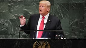 Donald Trump s'exprime à la tribune de l'Assemblée générale de l'ONU, le 25 septembre 2018.