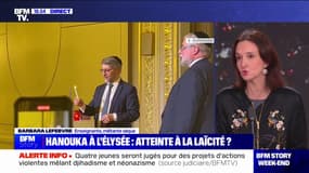 Hanouka à l'Élysée: "Ce qu'a fait monsieur Macron hier soir est absolument irresponsable dans le contexte actuel", pour Barbara Lefebvre (enseignante et militante laïque)