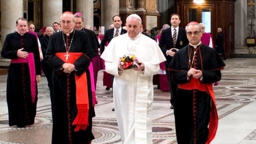 Durant son premier jour de pontificat, le 14 mars, le pape François s'est rendu à la basilique Santa Maria Maggiore à Rome.