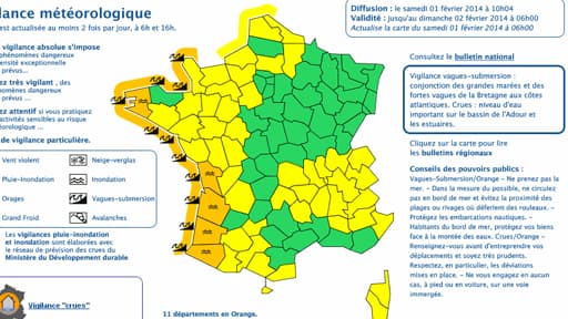 Le Finistère est repassé en vigilance orange samedi matin, après une alerte rouge dans la nuit de vendredi à samedi.