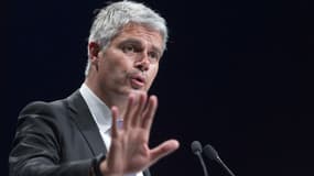 Laurent Wauquiez s'exprime lors d'un meeting pour les législatives, le 23 mai 2017