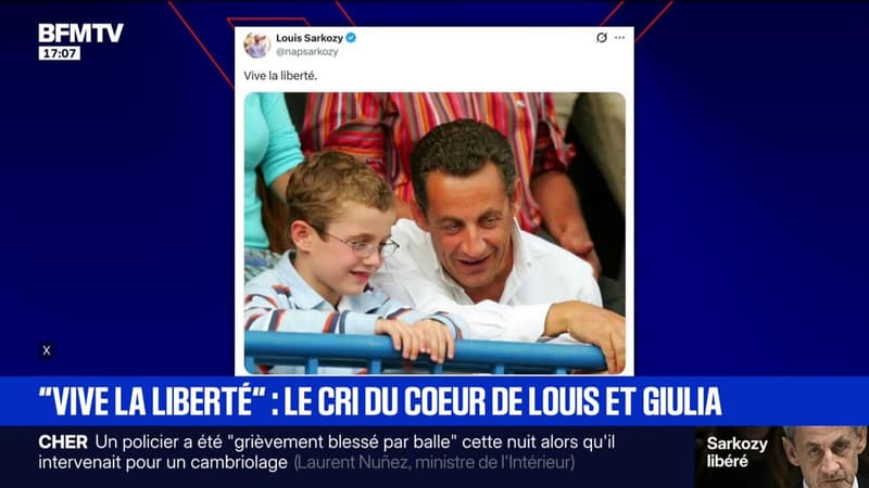 "Vive la liberté": les enfants de Nicolas Sarkozy réagissent sur les réseaux sociaux après la libération de l'ancien président de la République