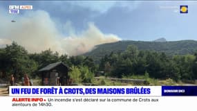 Hautes-Alpes: un feu de forêts à Crots, des maisons brûlées