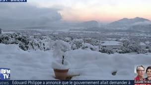 Ajaccio sous la neige