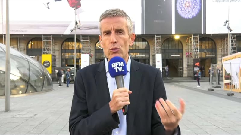 Le directeur général SNCF Transilien en gare Saint-Lazare ce mercredi matin.